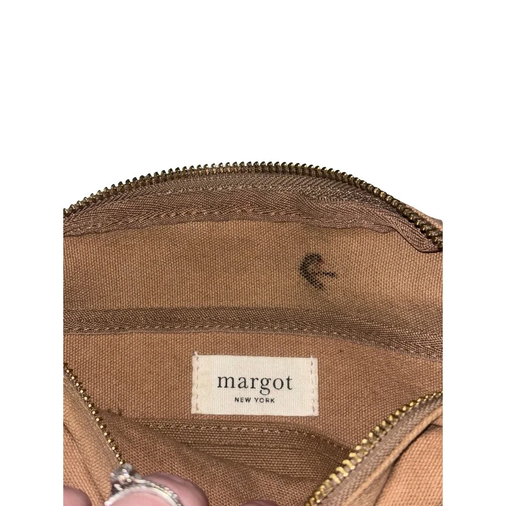 Margot New York Tan Canvas Crossbody Bag Small Brown Utility Travel Purse